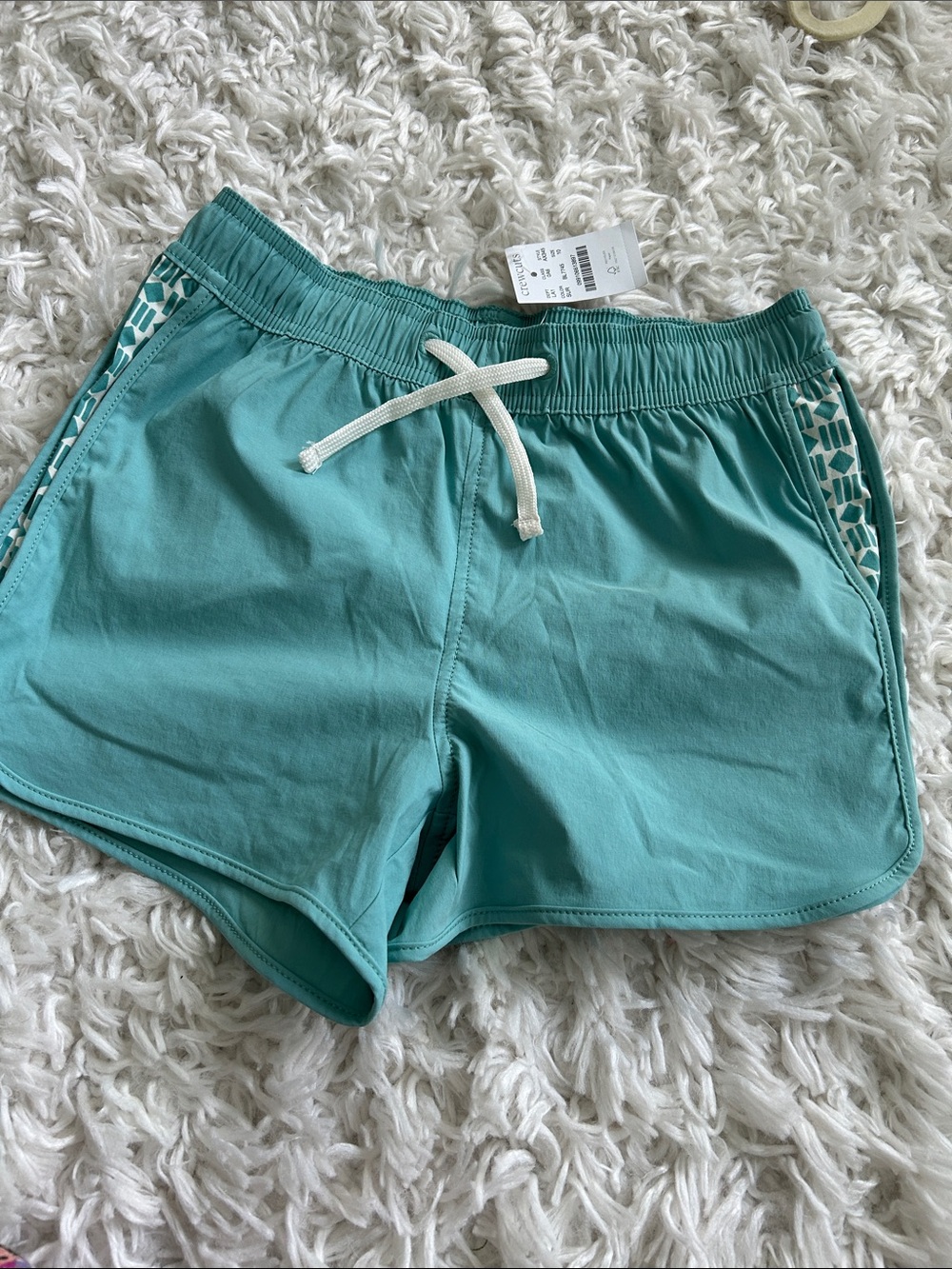 New Girls Teal Drawstring Active Shorts